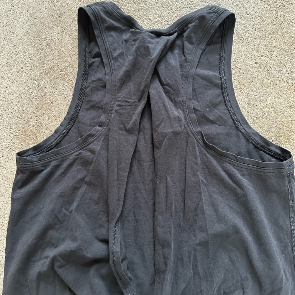 Lululemon All Tied Up Tank Top in Black Activewear Athleisure Open Back Summer - Picture 9 of 10